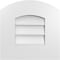 Ekena Millwork Arch Top Surface Mount PVC Gable Vent: Functional, w/ 3-1/2"W x 1"P Standard Frame, 14"W x 14"H GVPAR14X1401SF - alternate 1